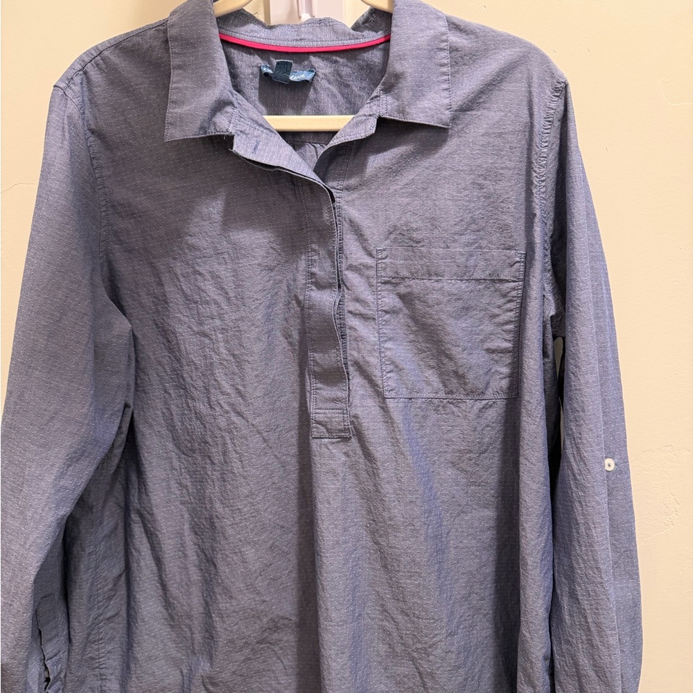 Women’s  Long Sleeve Casual Pullover Shirt - Blue
